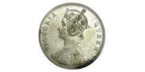 Victoria Queen, One Rupee - 1874 # Lot 4