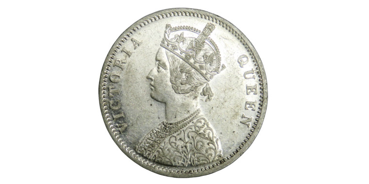 Victoria Queen, One Rupee - 1874 # Lot 5