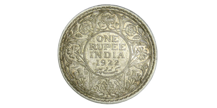 George V King Emperor, One Rupee - 1922 # Lot 1