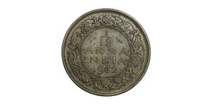 George VI King , 1/12 ANNA - 1942 (BRONZE)