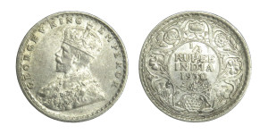 George V King, 1/4 Rupee - 1930