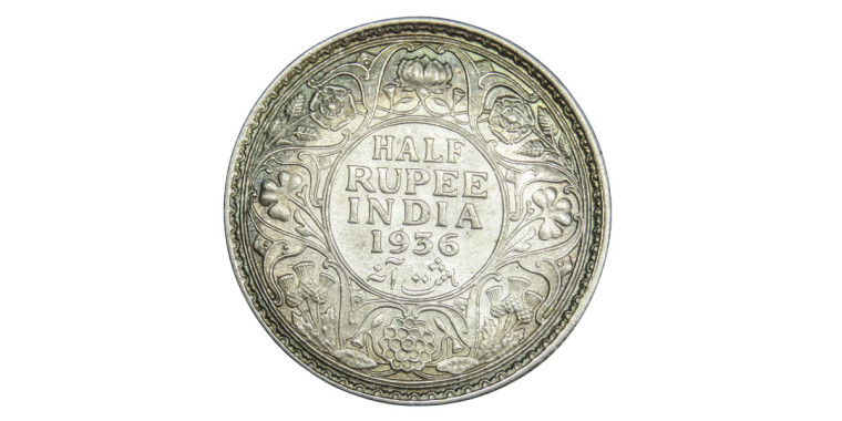 George V King Emperor, Half Rupee - 1936 # Lot 3