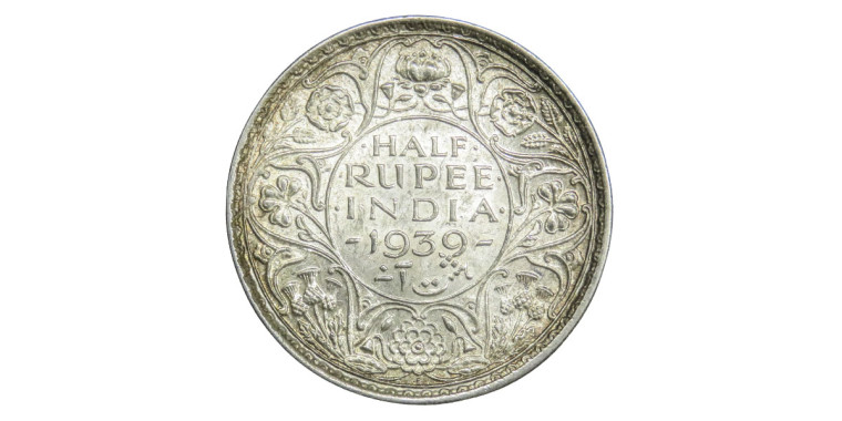 George VI King Emperor, Half Rupee - 1939 # Lot 1