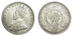 George V King Emperor, Half Rupee - 1925 # Lot 3