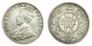 George V King Emperor, Half Rupee - 1928 # Lot 2