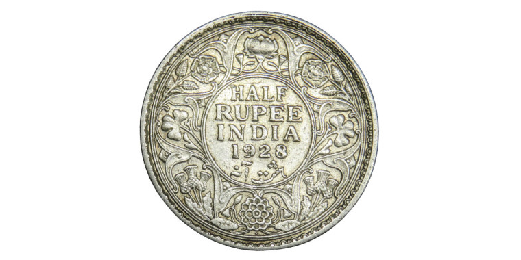 George V King Emperor, Half Rupee - 1928 # Lot 2