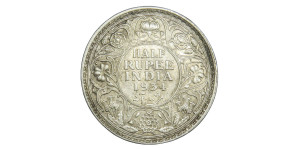 George V King Emperor, Half Rupee - 1934