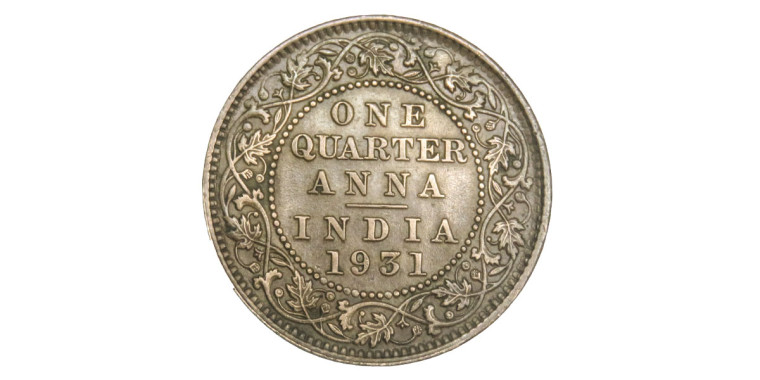 George V King Emperor, One Quarter Anna - 1931 # Lot 3