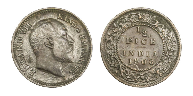 Edward VII King & Emperor, 1/2 Pice - 1906 # Lot 7