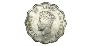 George VI King Emperor, 1 ANNA - 1940, 1st Head