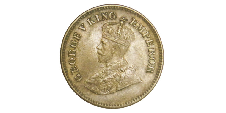 George V King Emperor, 1/2 PICE -1924 # Lot 6