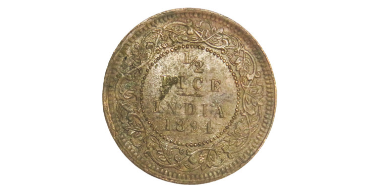 Victoria Empress, 1/2 PICE - 1894 