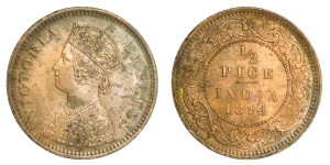 Victoria Empress, 1/2 PICE - 1894 # Lot 3