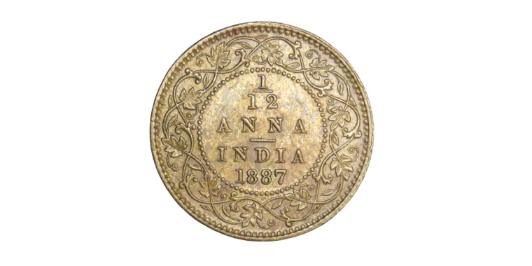 Victoria Empress, 1/12 ANNA -1887 # Lot 2