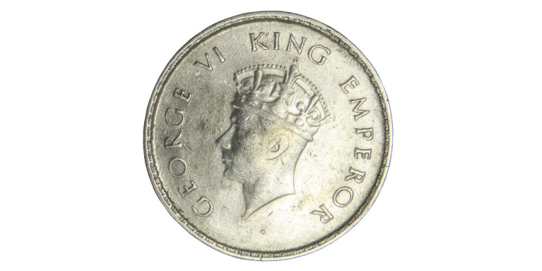 George VI King Emperor, Half Rupee - 1938