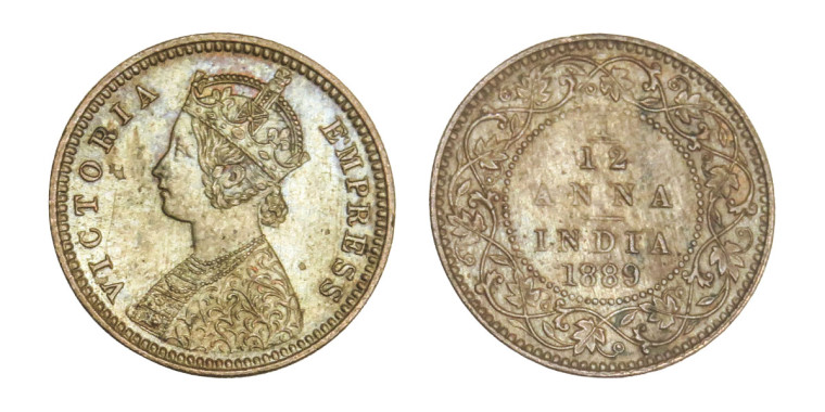 Victoria Empress, 1/12 ANNA -1889 # Lot 2