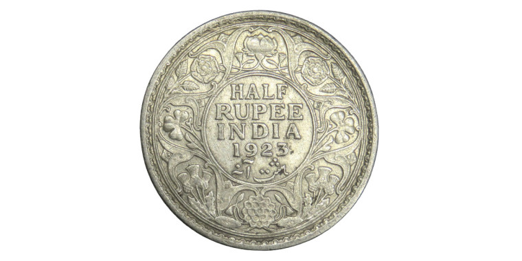 George V King Emperor, Half Rupee - 1923