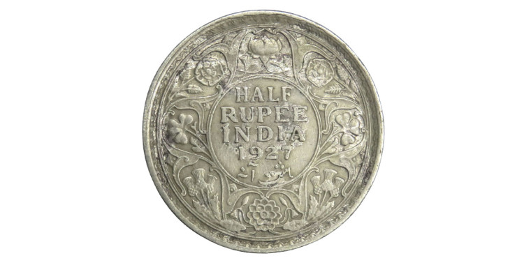 George V King Emperor, Half Rupee - 1927