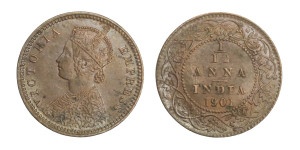 Victoria Empress, 1/12 ANNA -1901 # Lot 4