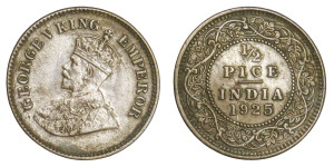 George V King Emperor, 1/2 PICE - 1925 # Lot 10