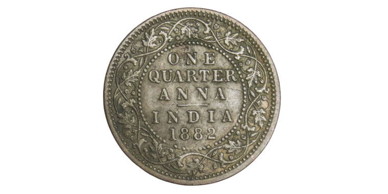 Victoria Empress, One Quarter Anna - 1882 # lots 29