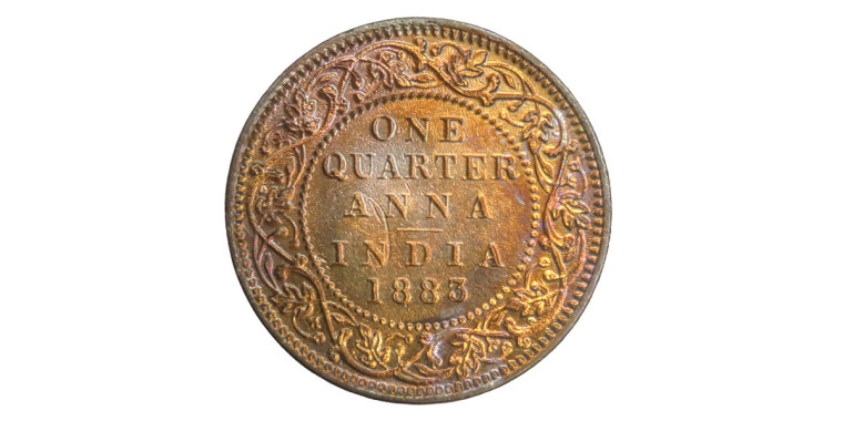 Victoria Empress, One Quarter Anna -1883 # lots 28