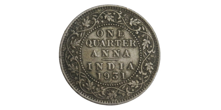 George V King Emperor, One Quarter Anna - 1931 # Lot 6