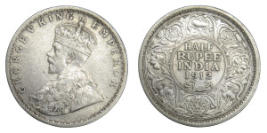 George V King Emperor, Half Rupee - 1912 # Lot 6