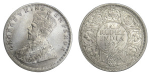 George V King Emperor, Half Rupee - 1930