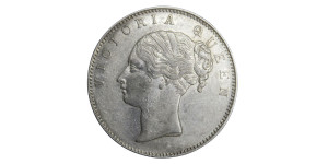 Victoria Queen, One Rupee - 1840 # Lot 8