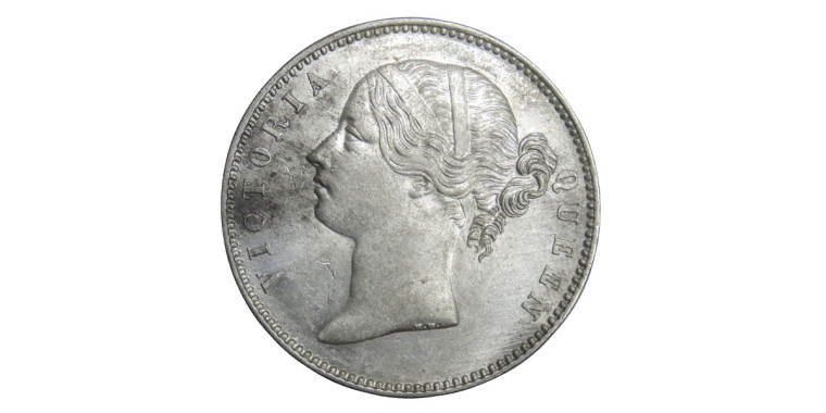 Victoria Queen, One Rupee - 1840 # Lot 12