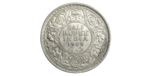 George V King Emperor, Half Rupee - 1929