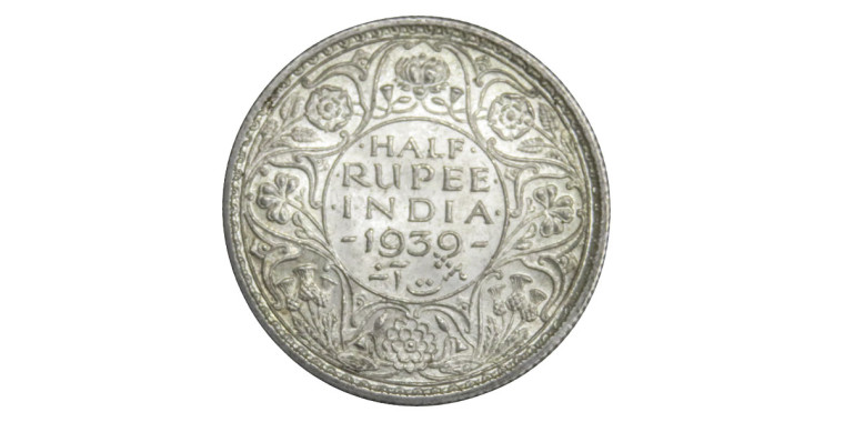 George VI King Emperor, Half Rupee - 1939 # Lot 2