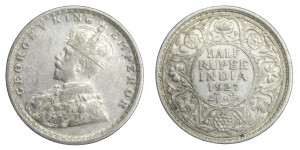 George V King Emperor, Half Rupee - 1927 # Lot 2