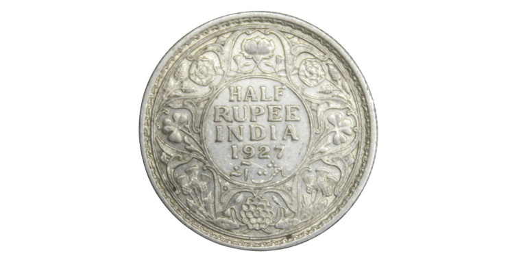 George V King Emperor, Half Rupee - 1927 # Lot 2