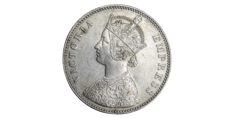 Victoria Empress, One Rupee - 1885 # Lot 3