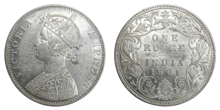 Victoria Empress, One Rupee - 1901 # Lot 2