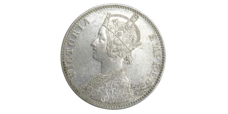 Victoria Empress, One Rupee -1892 # Lot 3