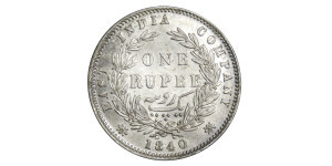 Victoria Queen, One Rupee - 1840 # Lot 23