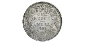 Victoria Empress, One Rupee - 1885 # Lot 4