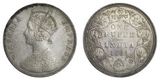 Victoria Empress, One Rupee - 1885 # Lot 5