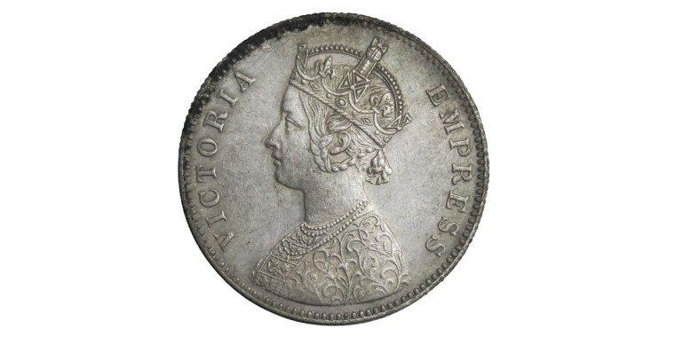 Victoria Empress, One Rupee - 1885 # Lot 5