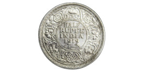 George V King Emperor, Half Rupee - 1919