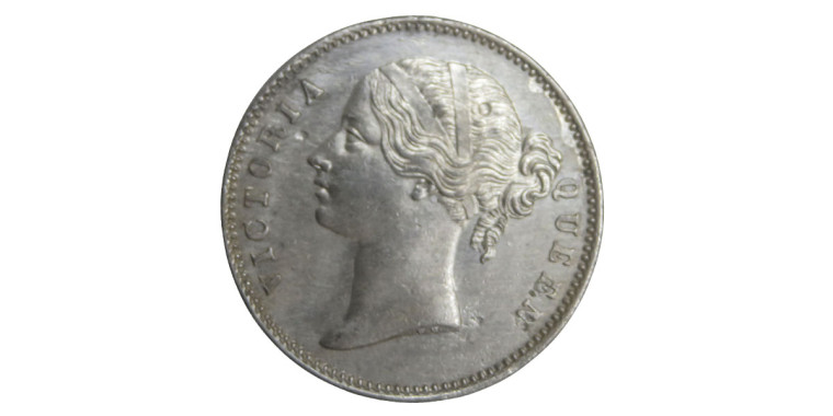 Victoria Queen, One Rupee - 1840 # Lot 28