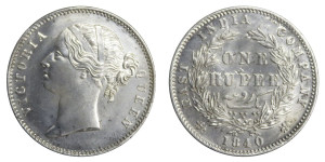 Victoria Queen, One Rupee - 1840 # Lot 32