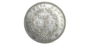 Victoria Queen, One Rupee - 1840, Continuous Legend # 2