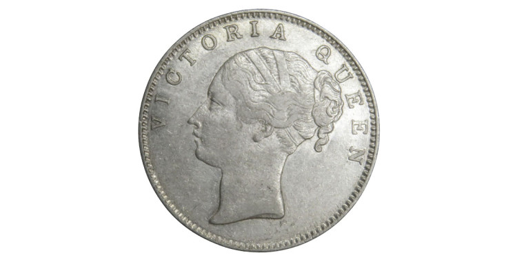 Victoria Queen, One Rupee - 1840, Continuous Legend # 3