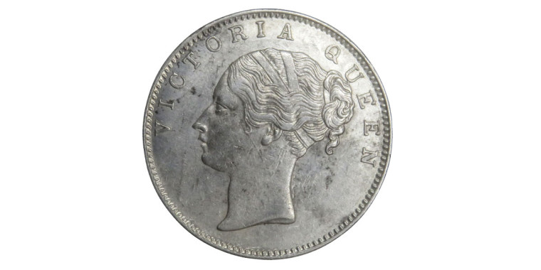 Victoria Queen, One Rupee - 1840, Continuous Legend # 6