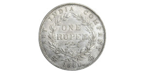 Victoria Queen, One Rupee - 1840, Continuous Legend # 8