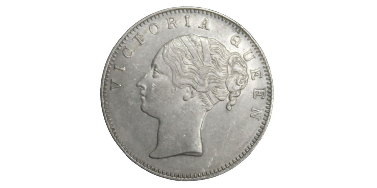 Victoria Queen, One Rupee - 1840, Continuous Legend # 8